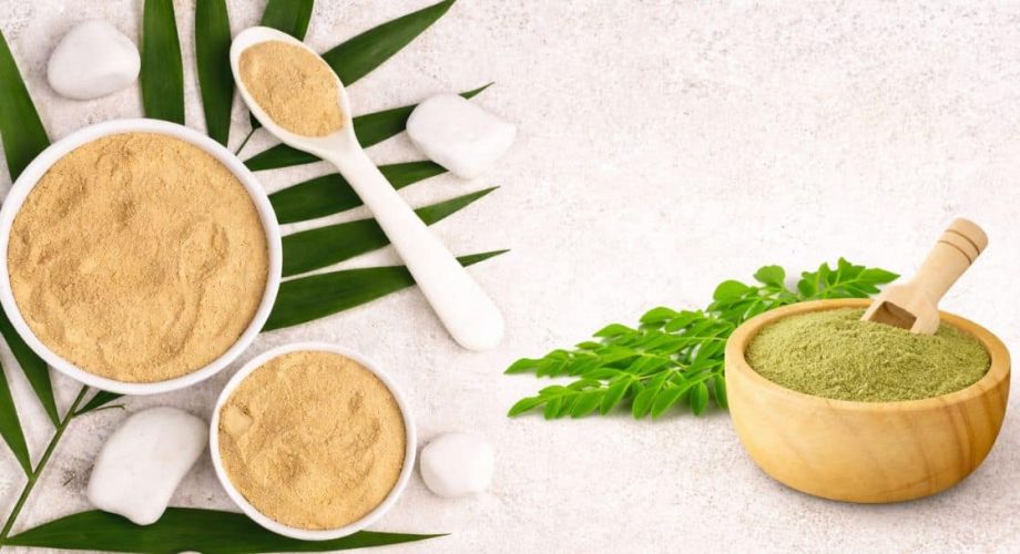 Super-aliments naturels: poudre de baobab et poudre de moringa